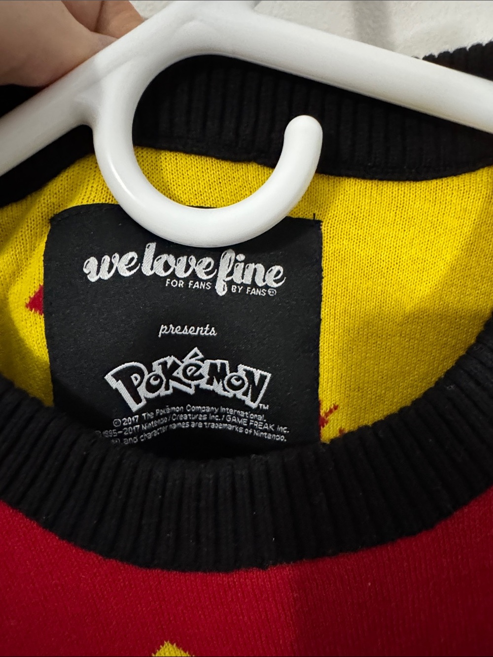 Welovefine Men’s Medium Pikachu Red & Yellow Ugly Christmas Sweater - Picture 2 of 10